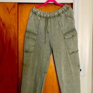 Easel "Feel Good Cargo" Terry Knit Utility Pants